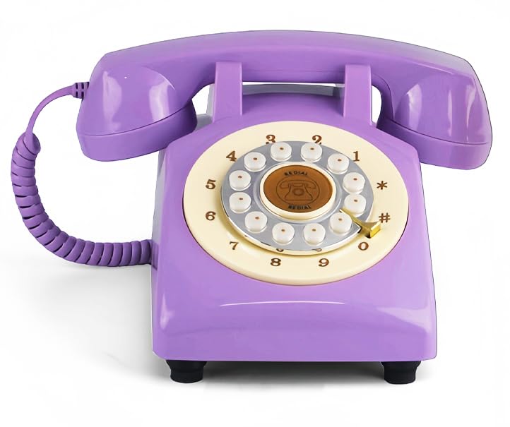 Image of RetroVox Audio Guest Book Wedding Phone Guestbook Guest Audio Message Book, Vintage Style for Wedding Reception, Bridal Shower, Baby Shower(A Purple)