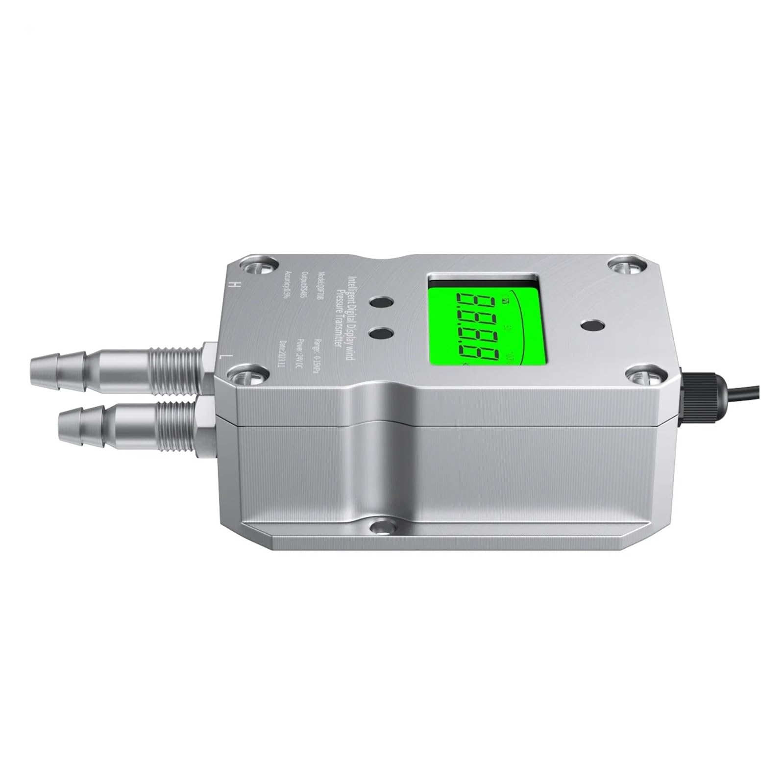 Sensore di pressione differenziale digitale con display LCD 0-1KPa 0-2KPa 0-5KPa a trasmettitore di micropressione 'aria in uscita RS485(-200Pa-200Pa)