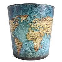 Cta De Basura Decorativa Retro De 10L, Papelera Impermeable De Cuero Pu Sin Tapa Para Cocina Oficina Sala De Estar