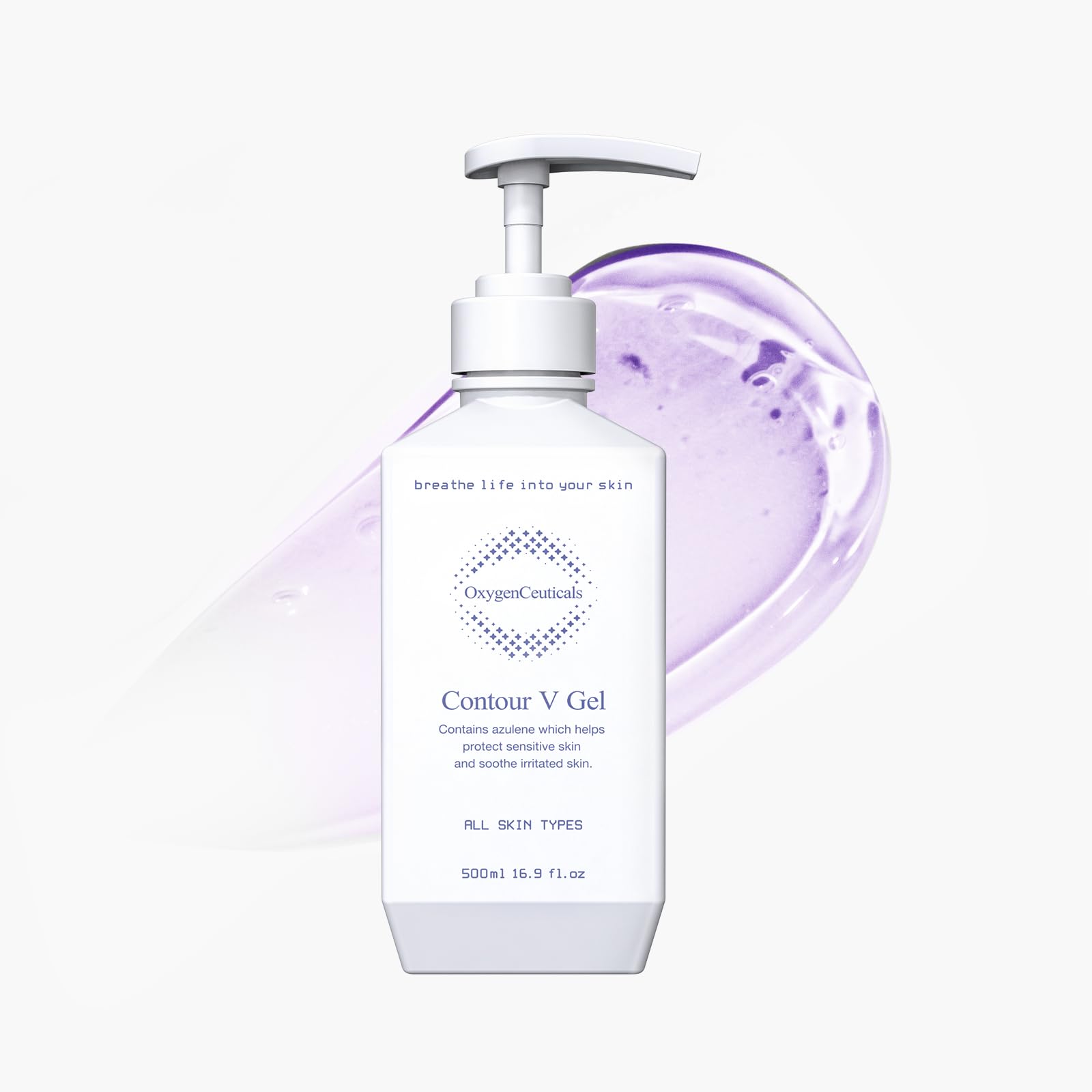OxygenCeuticals Contour V Gel – Premium Azulene Calming Gel Serum with Sodium Guaiazulene Sulfonate, Centella & Herbal Extracts, Soothing & Hydrating