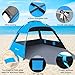 Gorich Beach Tent for 3 People + Beach Tent Poles for Replacement (8 People, Dark Shelter)