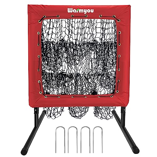 Baseball/Softball Net Best Hitting Nets Target, Sports Pitching Net With Strike Zone Portable 9-Grid Pitching Aid, Adjustable Height Training Equipment For All Ages And Skill Levels #TOP6