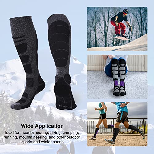 Ski Socks Merino Wool Thermal Knee High Winter Snowboard Sport Socks Men Women, Hunting Large #TOP4