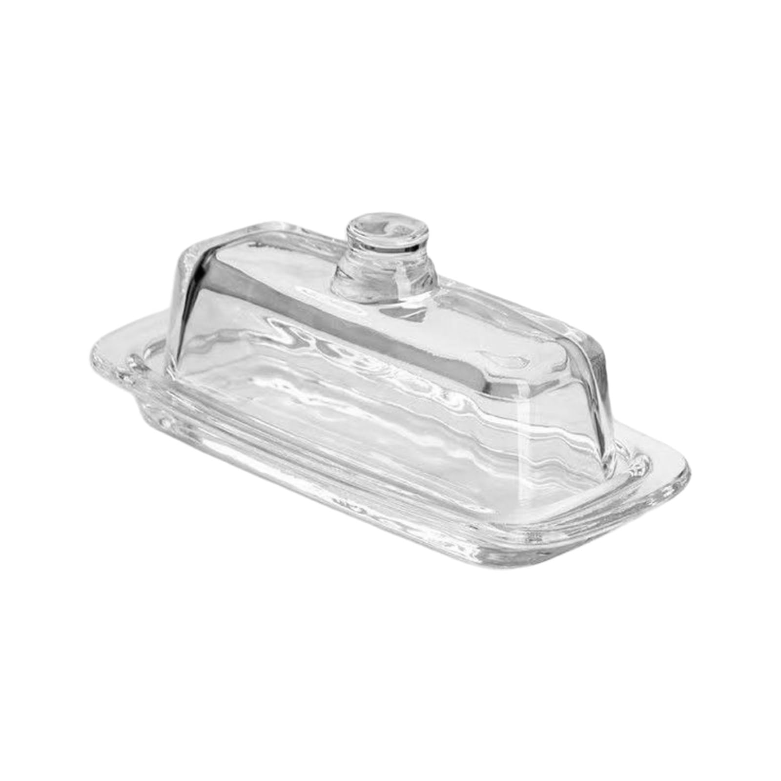 Qisuw Glass Butter with Cover for Butter Storage and Snacks Serving Elegant Kitchen Tool Home Accessory