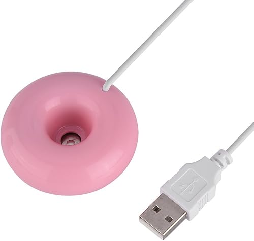 Miniatura 7 de Humidificador de atomización USB en forma de rosquilla portátil para coche blanco (rosa)