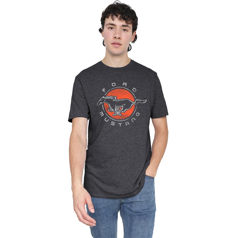 Ford Men's Grey Mustang Circle T-Shirt Charcoal in Size 2XL, Sports Direct