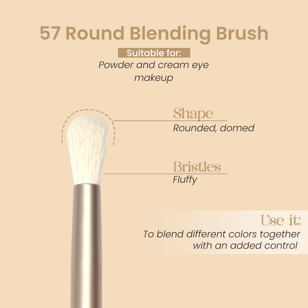 Milagro Beauty Eye Blending Brush 57 – Fluffy Vegan Brush for Eyeshadow Blending, Highlighting & Smudging, Smooth Transitions, Soft Bristles, Perfect for Powder & Cream Eye Products 1