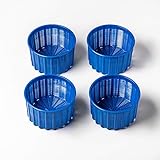 Cheese making Cheese molds Goat cheese Cheesemaking Rennet cheesemaking Feta Cheese molds Milk Cheese press Cheese rennet Hard cheese Molde para queso | 4 pcs 0.6L/1.33lbs Blue Original HOZPROM