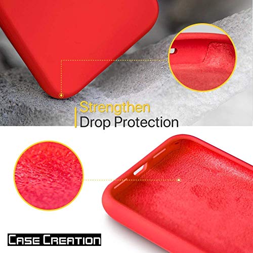 Image of Case Creation Liquid TPU Silicone Cover for Oneplus NORD 2 Soft Case,Anti-Dirty Slim Case Frosted Matte Cute Candy TPU Raised Bezel (Splash of Color) Back Case Cover for Oneplus NORD 2 - Glamour Red