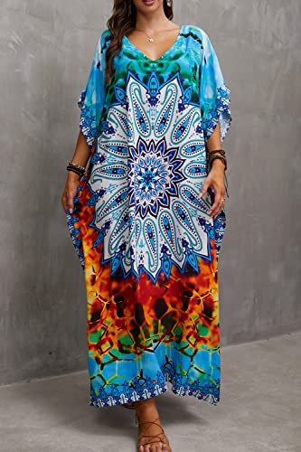 Kaftan maxi de mujer para la playa y protector de bikini fluido de verano 2