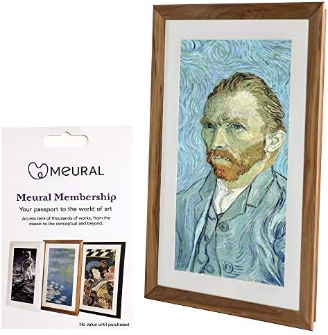 Meural Canvas - Smart Digital Frame | Digital Art Display | Winslow Walnut | 27 inch HD Display withWiFi | Includes One-Year Membership Subscription to Art Library | Powered by NETGEAR (MC227BL)