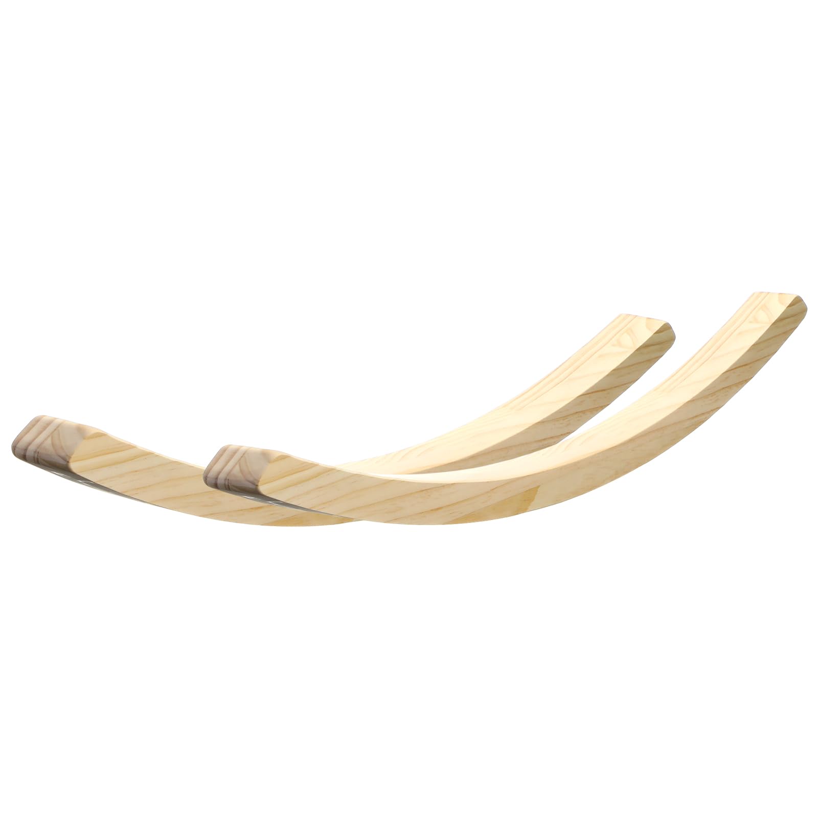 1 Pair Bent Oak Rocker Runners Wooden Rocking Chair Legs Wood Curved Legs Feet Bar Chair Seat Bench Rocking(1-3/4" Wide)