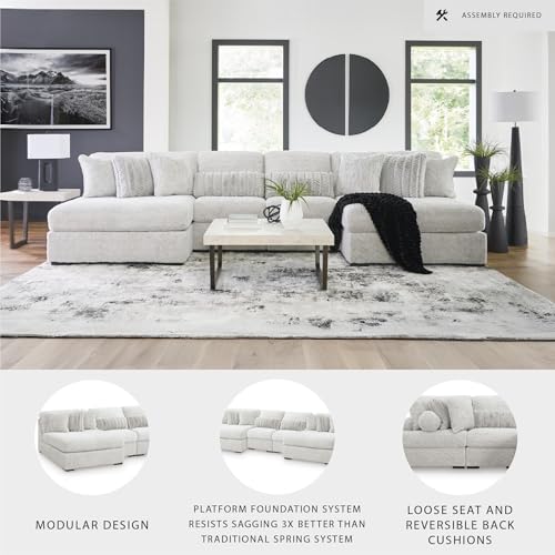 Image of Signature Design by Ashley Modular Sectional Couch with Chaise