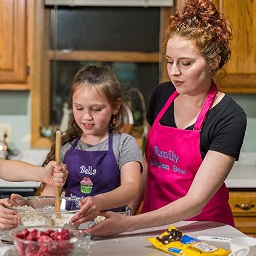 Miniatura 8 de Delantal bordado personalizado Sweet Little Baker con nombre para niños, tallas para niños pequeños y niños, muy lindo, gran regalo