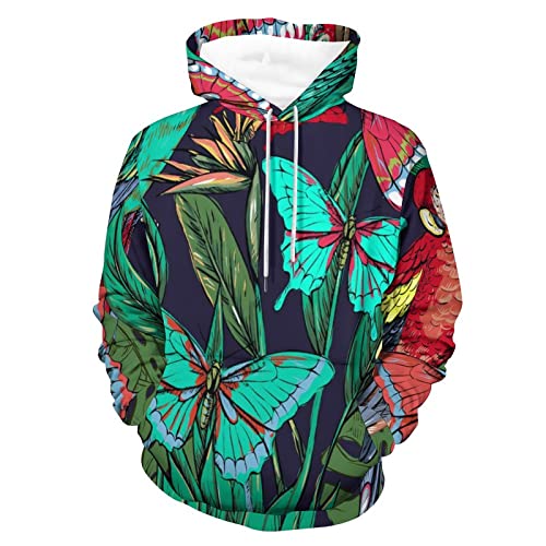 Sweat à capuche papillon rouge UMENG pour vos sorties urbaines décontractées