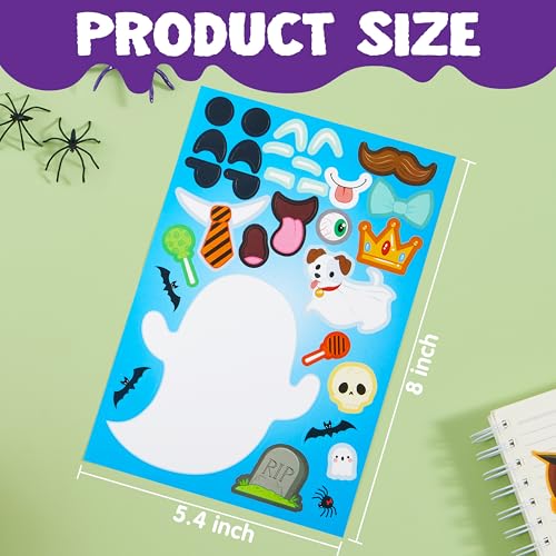 Joyin 11351 36 Pcs Halloween Craft Stickers Party Favors Make A Face Stickers Witch Vampire Self Adhesive Diy Stickers thumb #4