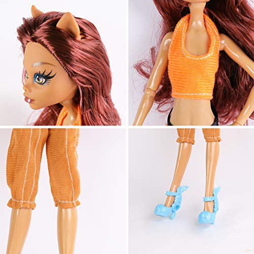 Onest 5 Sets 11 Inch Monster Girl Dolls Include 5 Pieces Girl Monster Dolls, 5 Pieces Handmade Doll Clothes, 5 Pairs Of Doll Shoes #TOP1