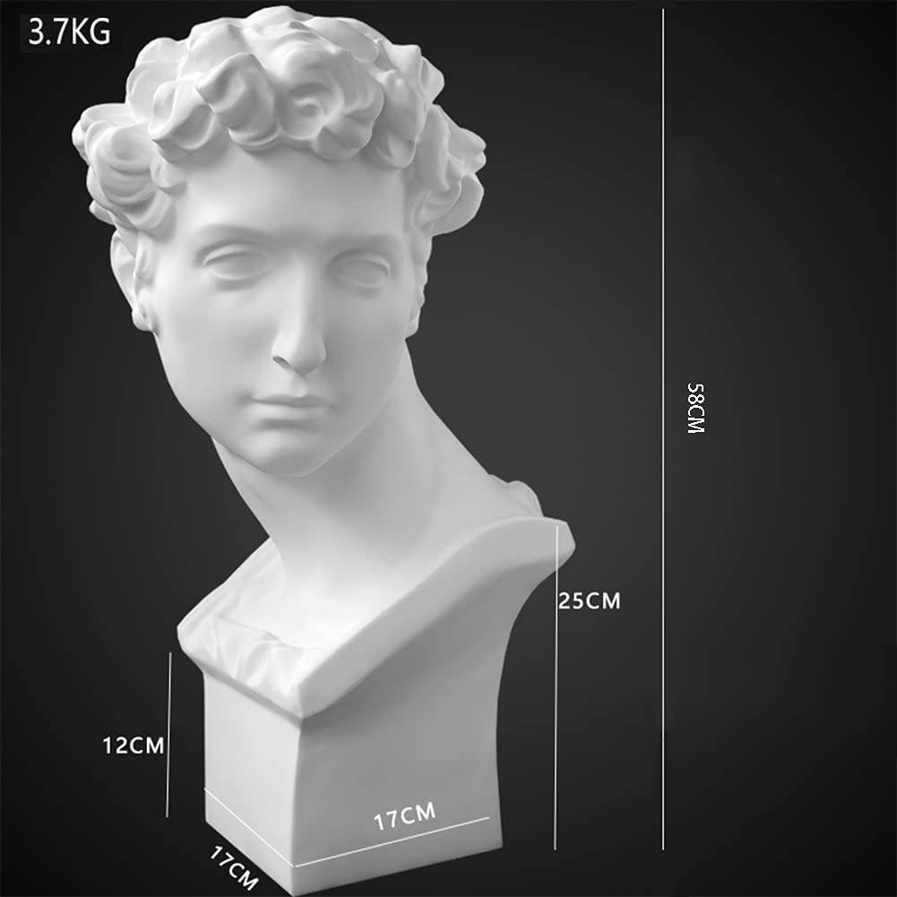Amazon.co.jp: Xiaowei模造石膏像の彫刻、樹脂の手工芸品の胸像の彫刻