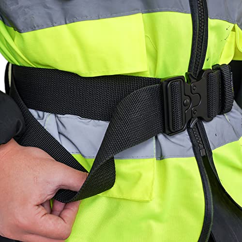 Work Tool Belt Quick Release Buckle,2-Inch Wide Adjustment Electrician Belt For 32-51Inch Waist,Black #TOP6