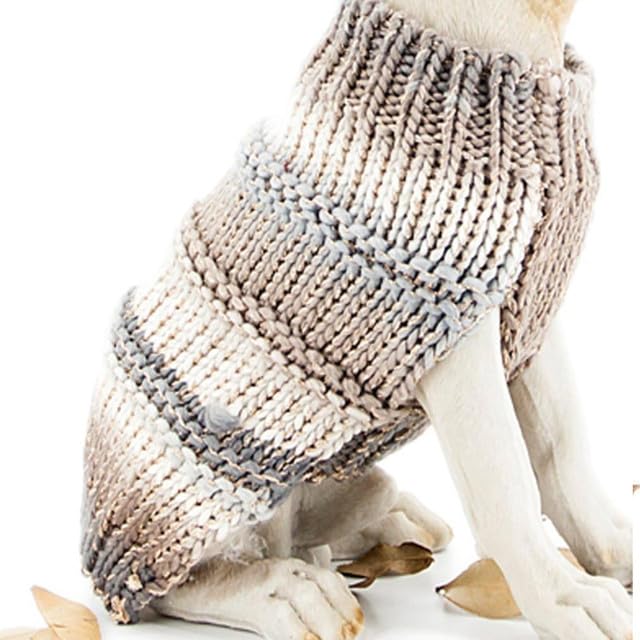 Image of Lulala Knitted Turtleneck Dog Sweater, Cat Clothes, Fashion Pet Supplies, Cute Knit Apparel for Small Dogs (Grey, 8 Inch)