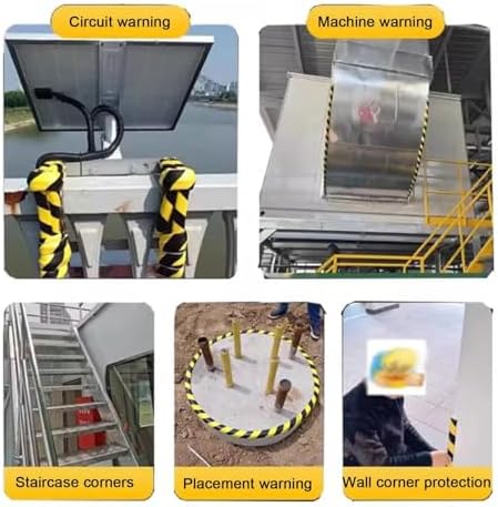 Heavy Duty U-Shaped Corner Guards, 196.9" Self-Adhesive NBR Rubber Bumpers, Wall Protectors for Garage & Warehouse Safety, Anti-Collision Foam Edge Protectors, 1 Pack