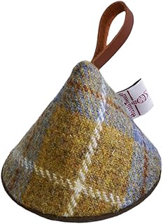 Harris Tweed ハリスツイード 三角鍋つかみ 2個セット 耐熱 北欧風 鍋つかみ 三角 キッチンミトン オーブンミトン おしゃれ かわいい 滑り止め 耐熱ミトン なべ 鍋蓋 左右兼用 収納便利 (イエロー)