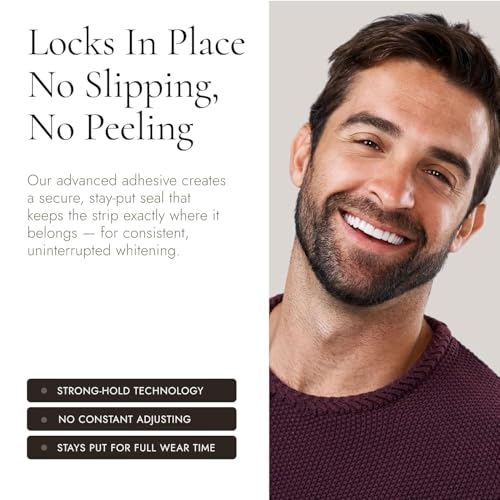 Image of Sheer White! Teeth Whitening Strips - Professional Strength Formula Whitens Up to 5 Shades in 5 Days, Invisible No Slip Strips Mold to Teeth, Enamel Safe Formula, Whiten Anytime - Anywhere!