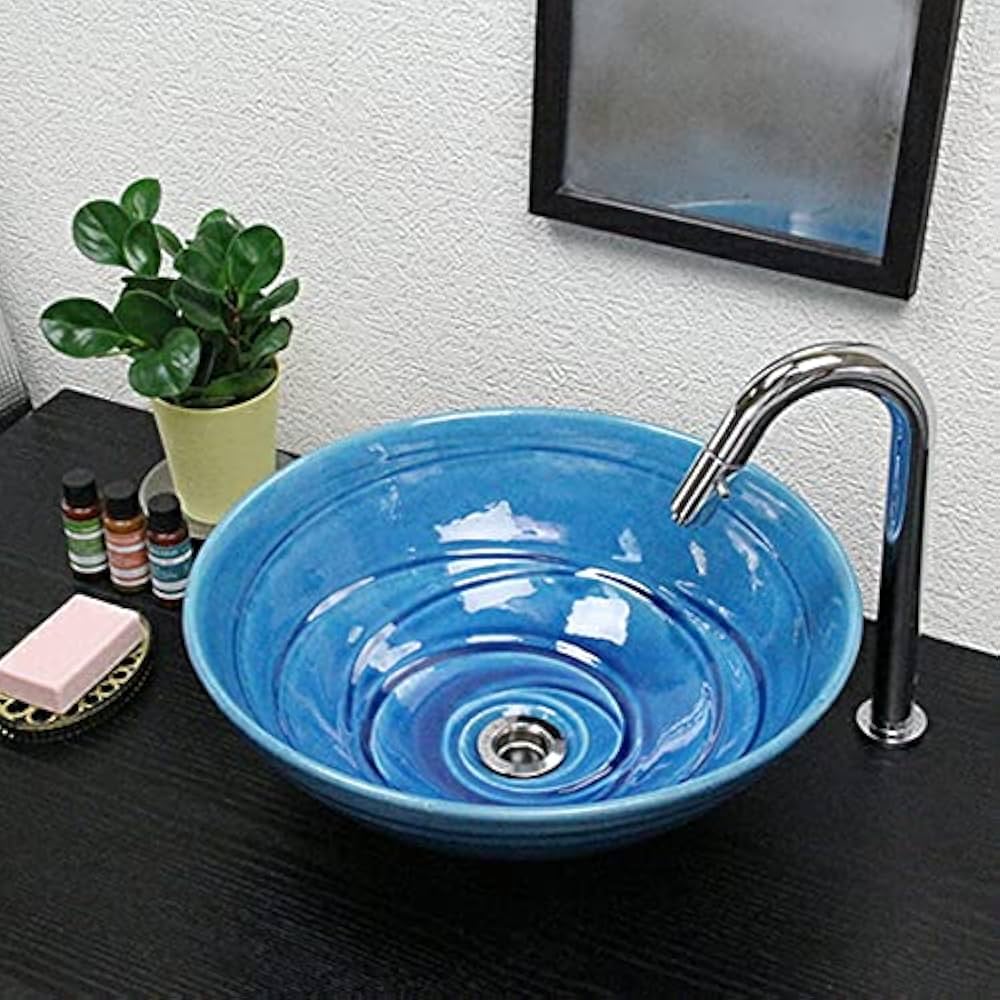 洗面ボウル　和風　洋風　ブルー　洗面台 洗面ボウル 和風 洋風 ブルー 洗面台 洗面ボウル和風洋風ブルー洗面台