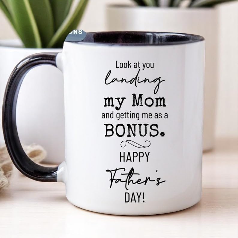 Taza de cerámica negra para café 11oz con diseño divertido miniatura 1