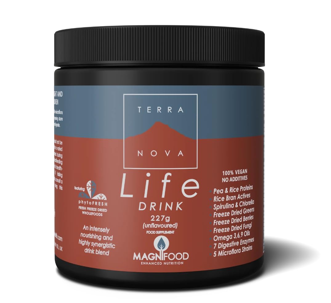 TerranovaLife Drink, integratori nutrizionali, senza glutine e non OGM, non aromatizzato, vegano, 227 g