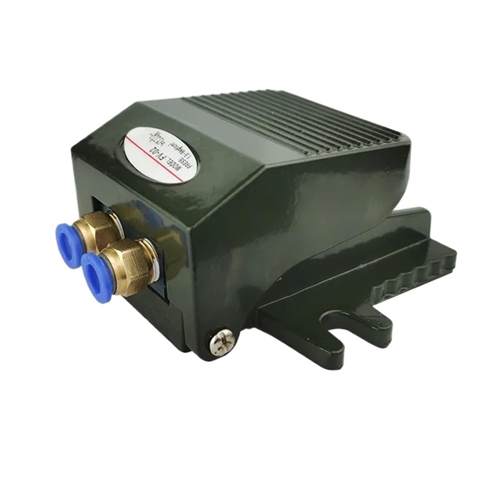 FV-02 Aluminiumlegierung 1/4"BSPT Gewinde Luftpneumatisches Pedalventil Fußschalter 2-Wege 2-Position(With 4mm Fittings)