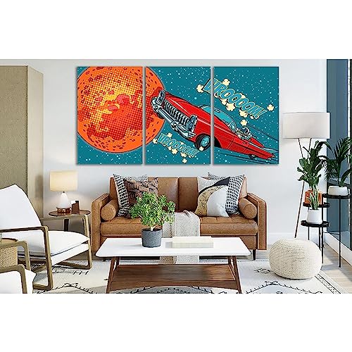 Toile ZELLART Astronaute Driver On Mars Pop Art №SL536 avec finitions haut de gamme premium