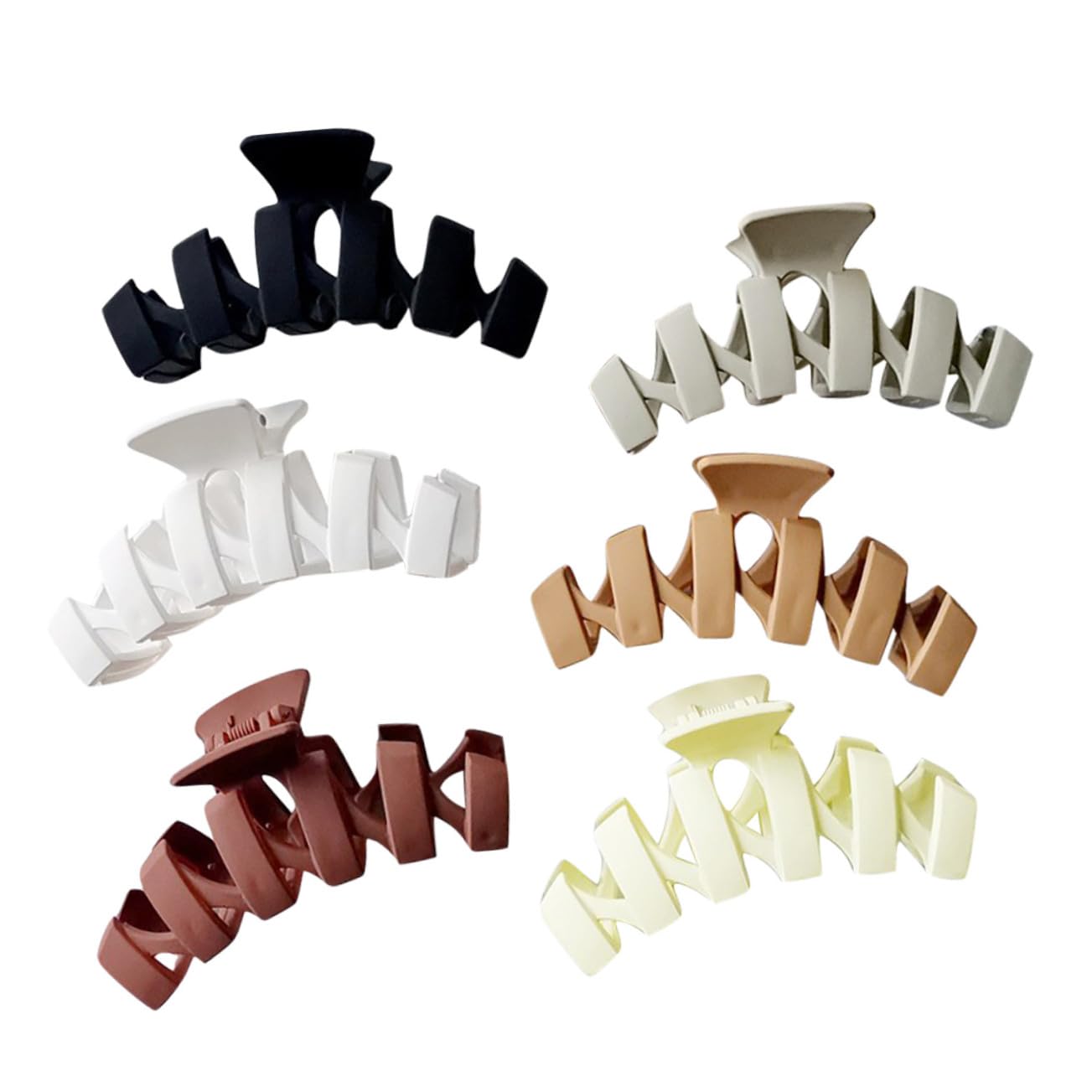 6pcs Non-slip Matte Hair Claw Clips for Thick Hair Large Jaw Clips Styling Tool for Women Barrettes for Bath Makeup Daily Use Mixed Colors 6pcs Non-slip Matte Hair Claw Clips for Thick Hair Large Jaw Clips Styling Tool for Women Barrettes for Bath Makeup Daily Use Mixed Colors