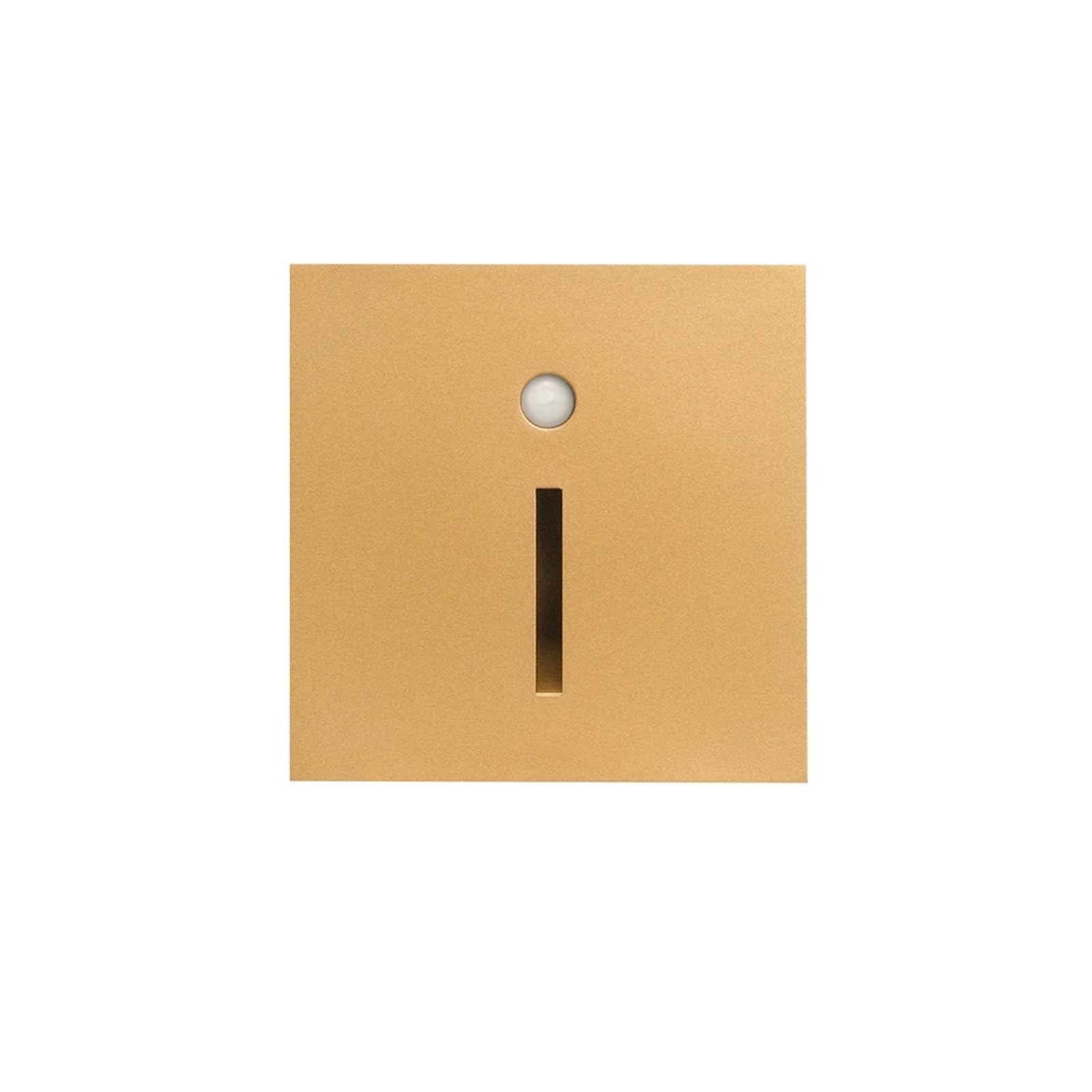 ASRTD PIR Led Sensor Light Black and White Gray Gold recessed Wall Light 2W Led Wall Light Sensor Step Corridor Stair Light (Color : Gold PIR Sensor S, Size : 2W)