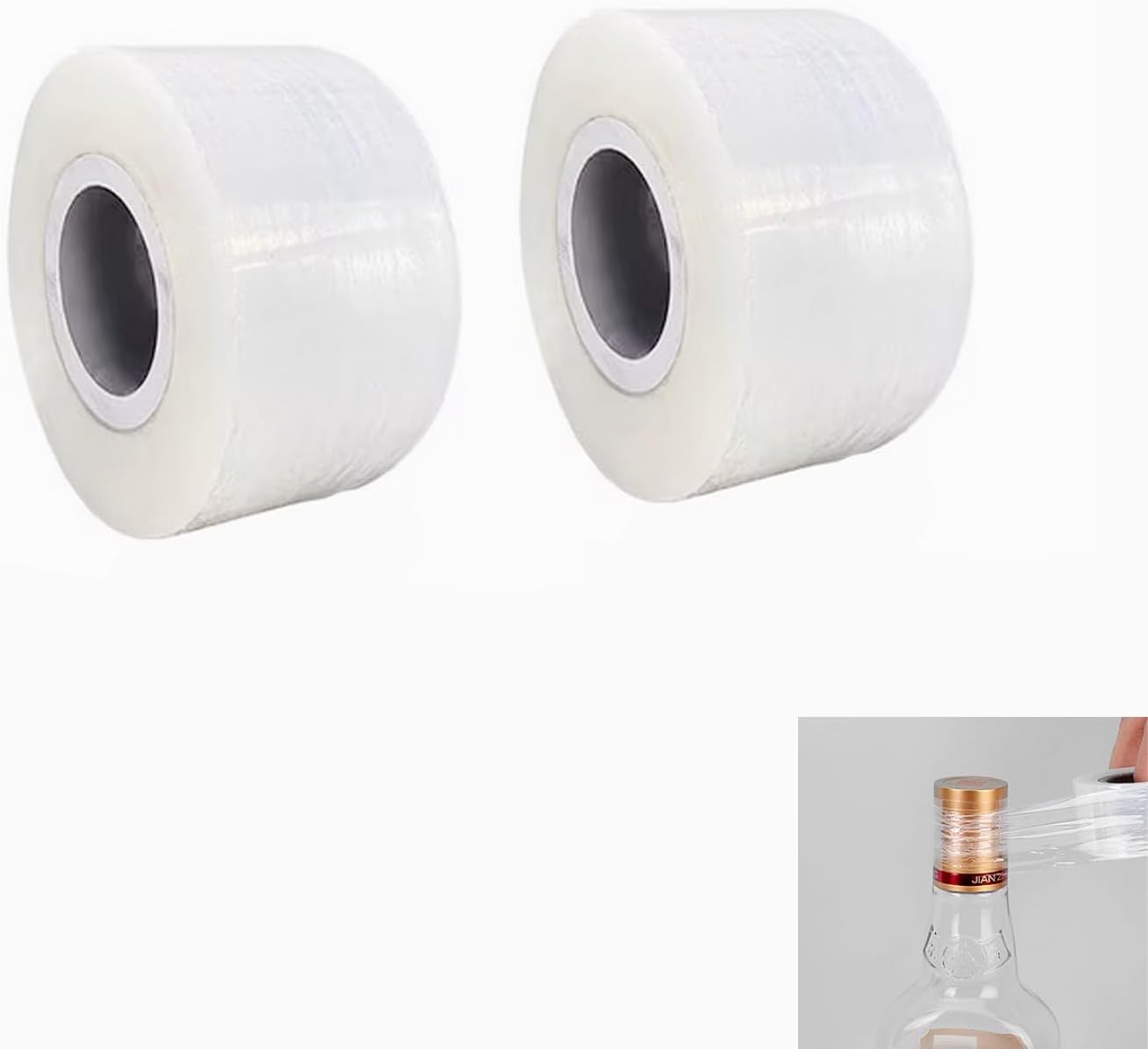 1.57 * 1312ft Heavy Duty Stretch Wrap, Stretch Film for Bottles Jars Seals Cans, Bottle Sealer Mini Shrink Wrap Roll, for Garden Grafting Plant Tape Packing Supplies