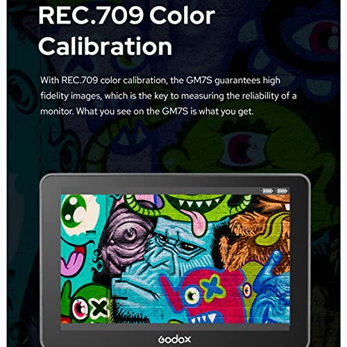 Ficha técnica Godox GM7S 4K Monitor de cámara 7 1200nit 1920 1200 Pantalla IPS Entrada y Salida HDMI 3D LUT Tipo-C DC Monitor en cámara Alimentado por batería para cámaras DSLR con Parasol y batería - Fernando Cortés Ficha técnica Godox GM7S 4K Monitor de cámara 7 1200nit 1920 1200 Pantalla IPS Entrada y Salida HDMI 3D LUT Tipo-C DC Monitor en cámara Alimentado por batería para cámaras DSLR con Parasol y batería - Fernando Cortés