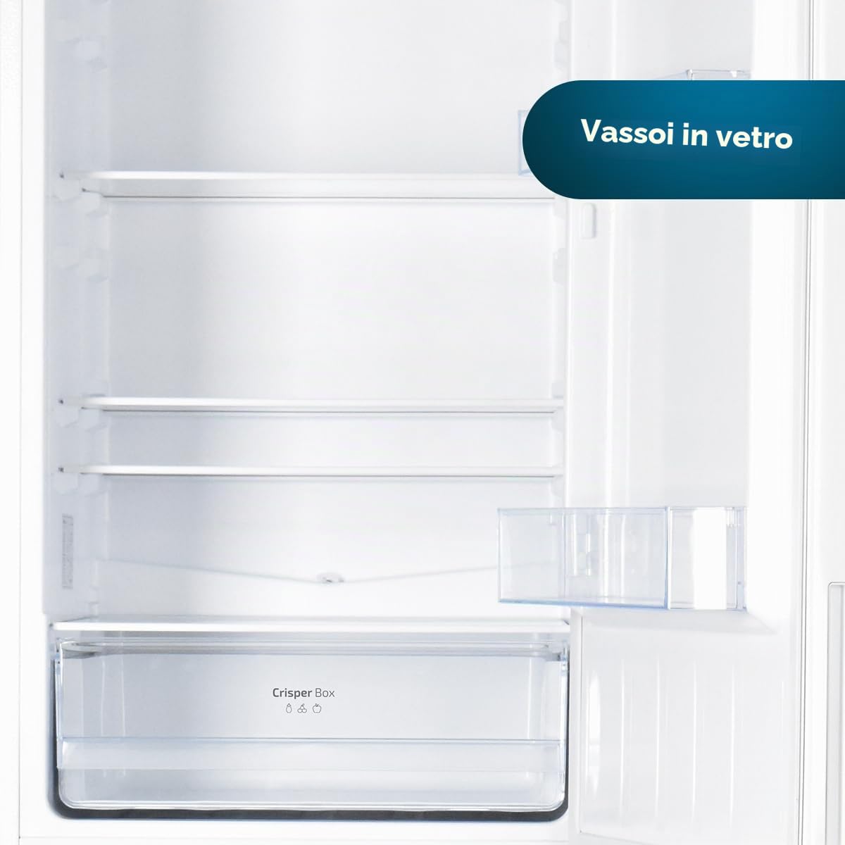 Cecotec Frigorifico 262 L Bolero CoolMarket Combi 262 White E, Classe E, Risparmio energetico, Luce LED, Vassoi in vetro, Controllo elettronico della temperatura.