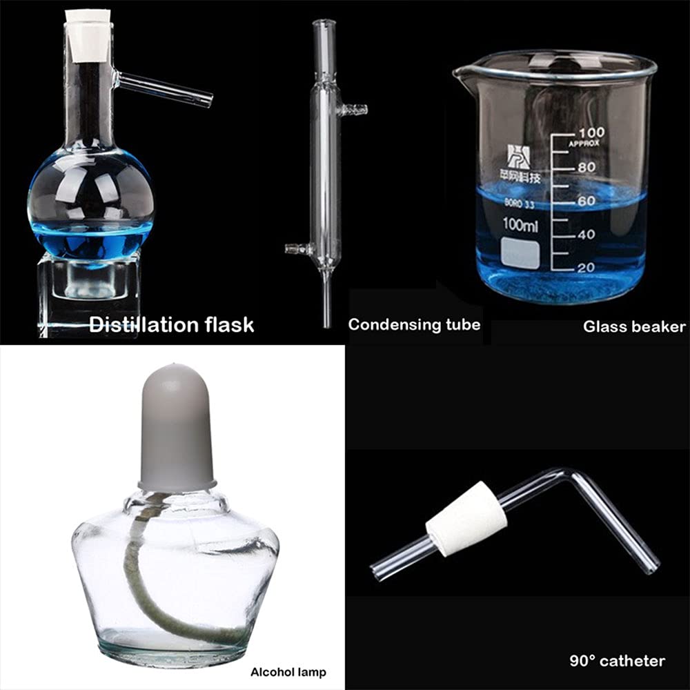 100 ml laboratorio aceite esencial destilación aparato purificador de agua cristalería casa destilador 10 unids kits