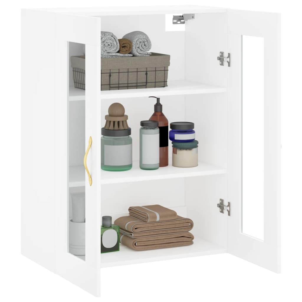 Armario Almacenaje Armario De Pared Blanco - Mueble Colgante Para Cocina,  Baño O Salón - 34.5x34x90 Cm Mueble Multifunción, image size:1024x1024