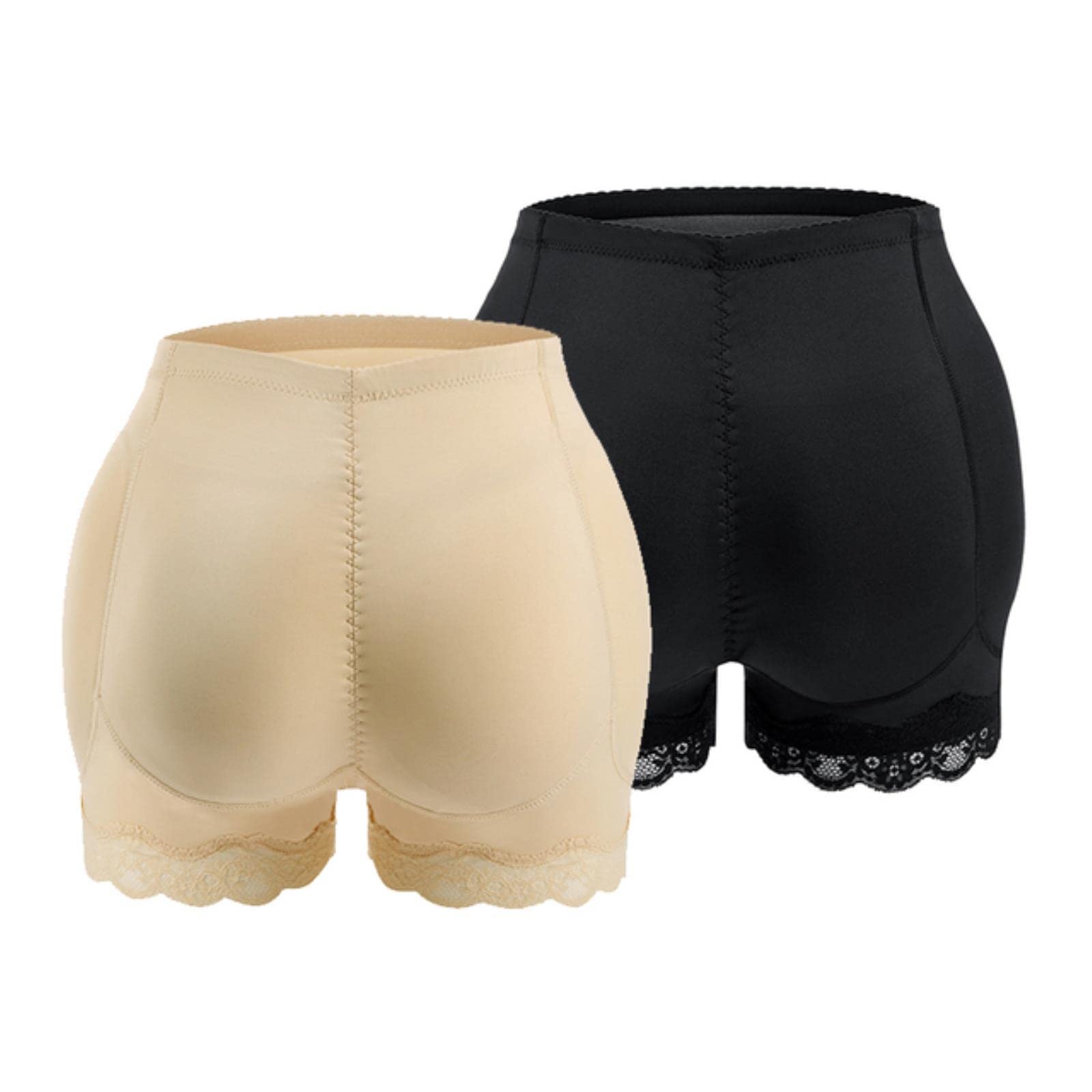 Guaina Modellante Donna Butt Lifter Pants Donne Buttocks Falsi Plump Hips Grandi Taglie Body Shaping Panties-Skin And Black,M
