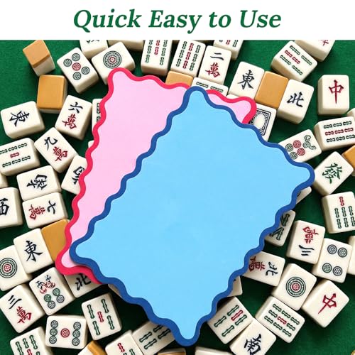 Thinp 4 Piezas Mahjong Cartas Barajadoras PVC miniatura 3