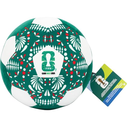 Image of Jazwares FIFA World Cup 2026 Mexico 9-Inch Plush Soccer Ball - Soft, Collectible World Cup Plush Toy - National Team Heritage Design - Ages 3+