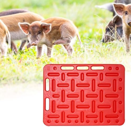 Ioensy Pig Sorting Panel Hogs Sorting Panel 76x97cm Portable Convenient Reusable Pig Board Livestock Sorting Panel for Sheeps Cattle, Red - 2