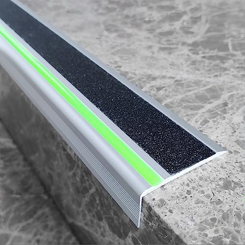 ZALNVEY 3-Pack 36 L-Shaped Stair Nosing with Glow Strip
