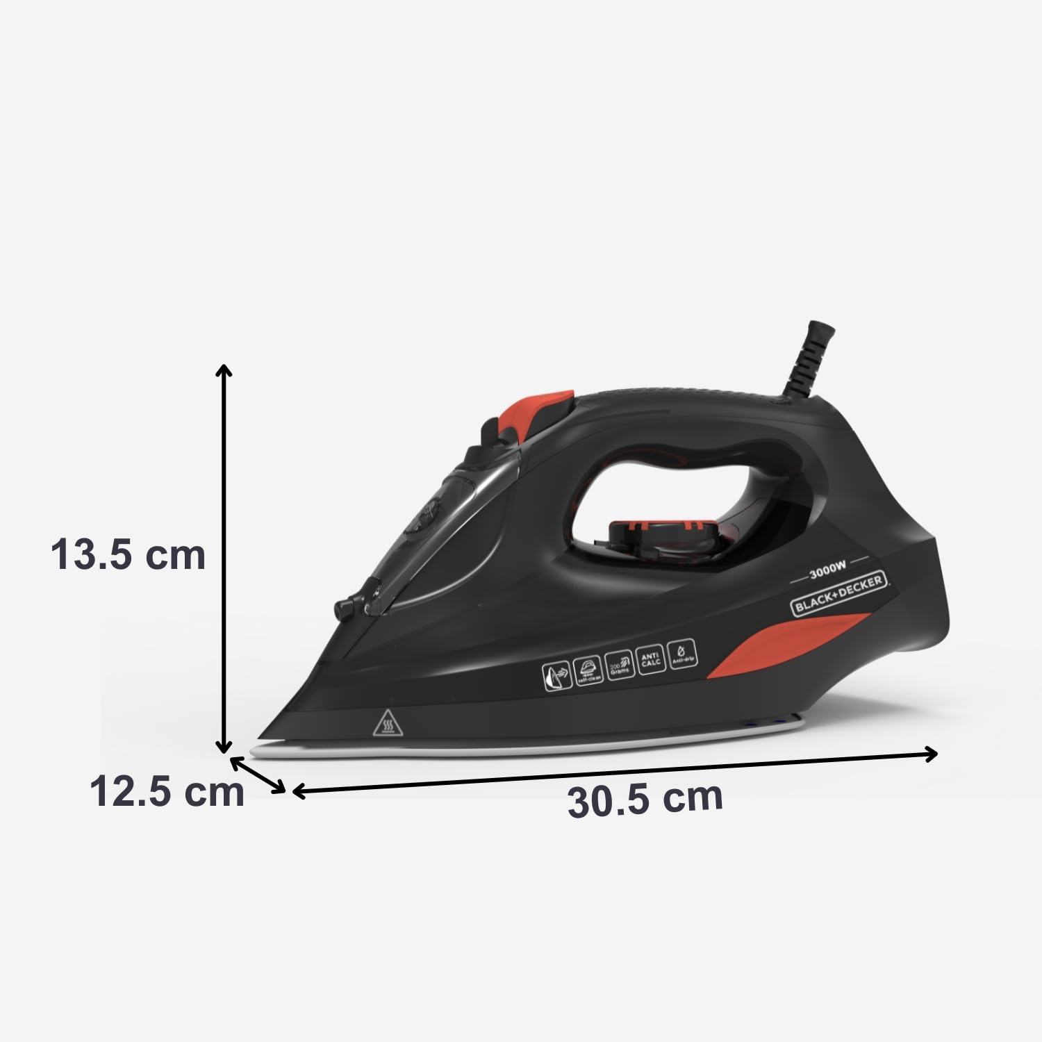 Black & Decker BXIR300E BXIR3000E Steam Iron 3000 Ceramic