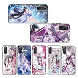 コロンビーナ・ハイポセレニア スマホケース げんしん iPhoneケース 執行官 月の少女携帯カバー 携帯ケース 愚人衆 クータル 鏡面 強化ガラス レンズ保護 iPhone17ケース iPhone多機種対応 (13,for iPhone12Pro)