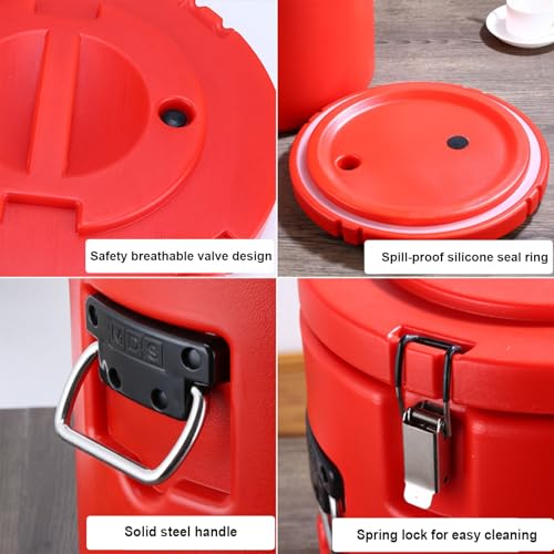 Contenedor de alimentos aislado, calentador de alimentos portátil de acero inoxidable para almacenamiento en frío y caliente, recipiente de sopa para restaurantes y hogar