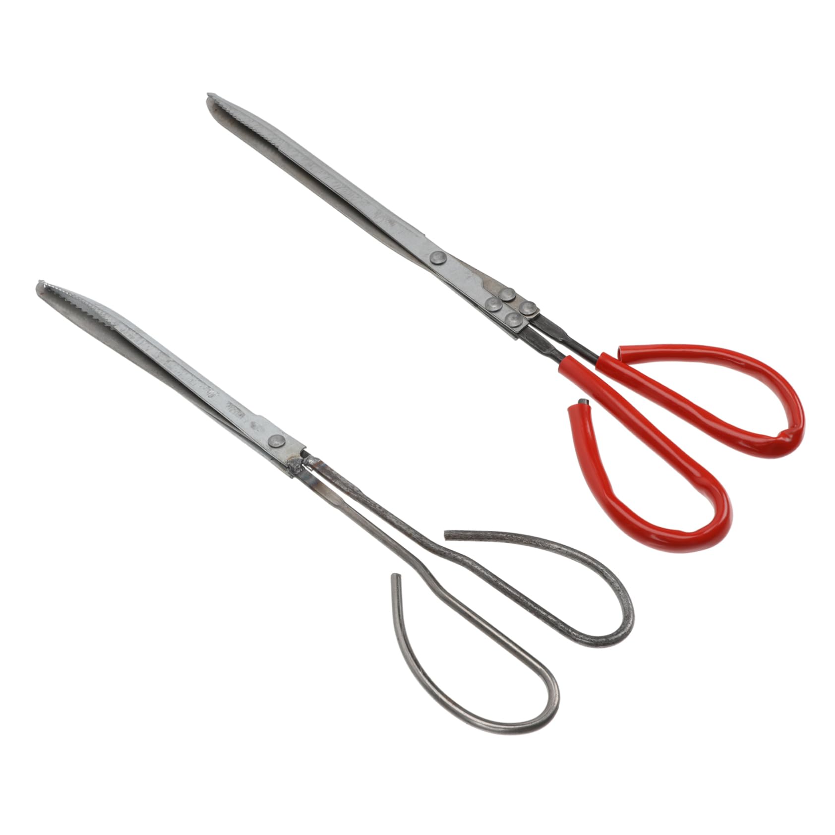 STOBAZA 2Pcs Multi Function Seafood Trash Tongs Scissor Design Clamps for Home Use for Bbq Picnics and Outdoor Activities and Comfortable Grip