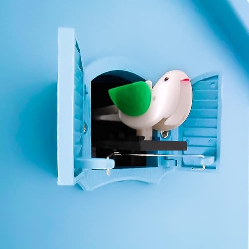 Miniatura 6 de Reloj de cuco de cuco con quimero y péndulo, voz de pájaro natural o llamada de cuco, reloj Coo Coo para arte de pared, hogar, sala de estar,