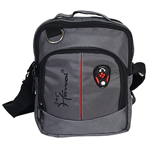 Image of Hawai PVC Coated Water Resistant Polyester Nylon Casual Sling Messenger Side Bag for Office College Outdoor Travel Daytrip-PUBWC1 for Men Women
